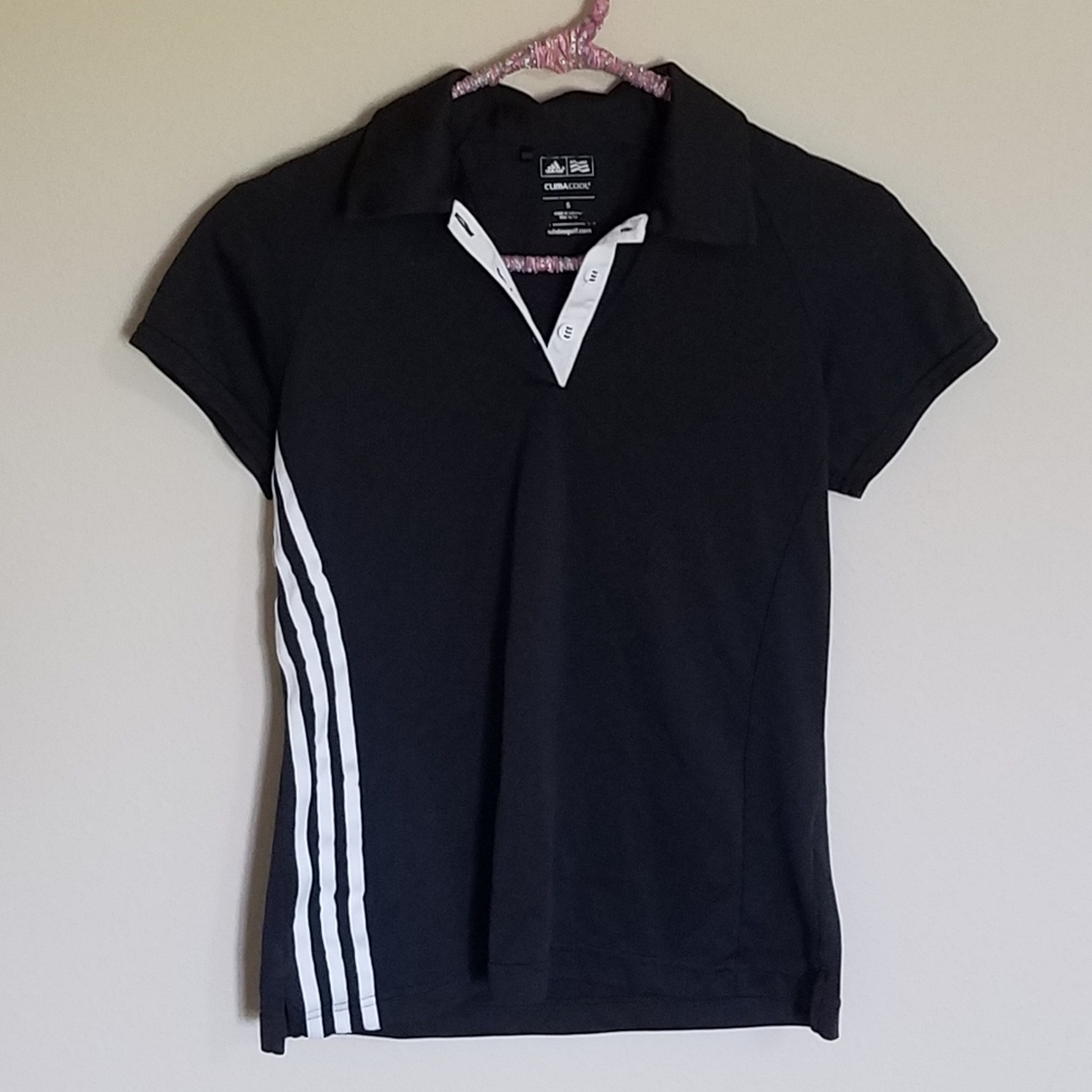 Adidas Clima Cool Golf Black Polo. Size S